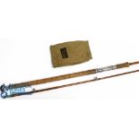 J Sharpes of Aberdeen "The J S Sharpe" split cane carp/spinning rod 9ft3" 2pc, 26" handle, alloy