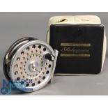 Hardy Bros "The Marquis 7" alloy fly reel 3 7/16" ventilated spool, 2 screw latch, black handle,