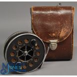 S Allcock & Co Redditch "The Aerial" alloy centre pin/trotting reel Model C815, 4 1/2" caged 7/8"