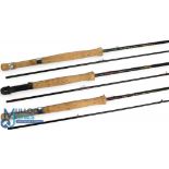 Bruce & Walker England "Technocrat" river trout fly rod 10ft 2pc line 4/6#, alloy sliding reel