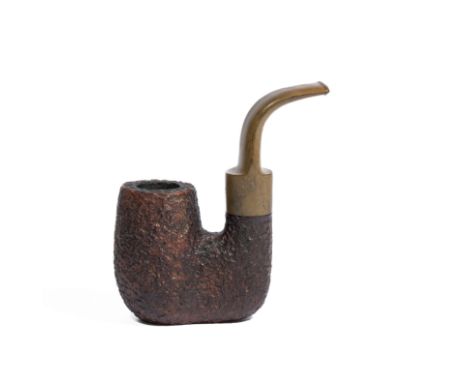 HERMES Paris, circa 1968. Importante pipeOrlik London MadeEn racine de bruyère brute, tuyau en ébonite.Traces d'utilisation H