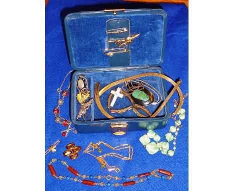 A selection  of ladies Jewellery (Costume and otherwise) including various Stick Pins, Pendants, Necklaces, Brooches etc., al