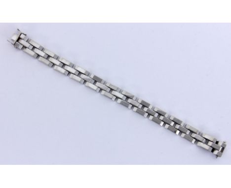 GLIEDERARMBAND585/000 Weissgold. L.19cm, ca. 26,7g   A LINK BRACELET 585/000 yellow gold. 19 cm long, approximately 26.7 gram
