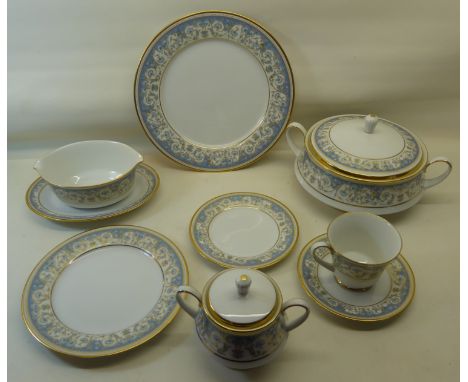 An extensive Noritake Polonaise pattern Table Service comprising six dinner plates, eighteen dessert plates, eighteen tea pla