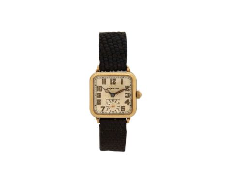 A MEN'S HAMILTON 14K YELLOW GOLD MANUAL WRISTWATH. VINTAGE.Brand: Hamilton Year: 1920's Movement: Manual, Cal. 987 Dial: Silv