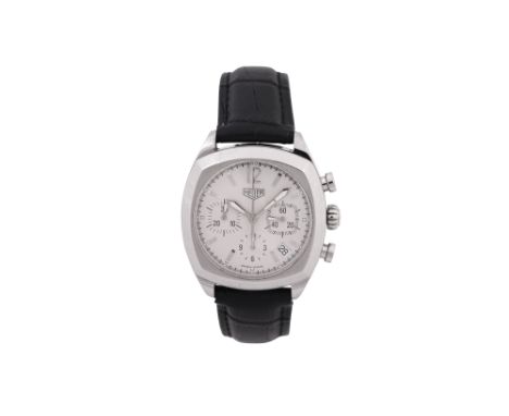 A MEN'S TAG HEUER STAINLESS STEEL AUTOMATIC CHRONOGRAPH WRISTWATCH. MONZA.Brand: Tag Heuer Model: Monza Case reference: CR211