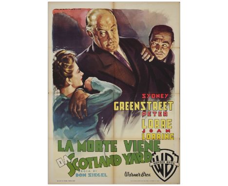 THE VERDICTItalian 2-Fogli (39" x 55")Very Fine- Folded; Artwork by Luigi Martinati Warner Bros., 1949This magnificent large 