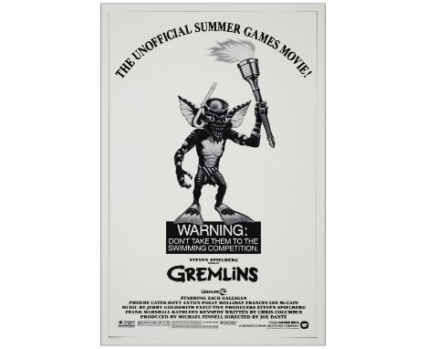 GREMLINSOne Sheet (27" x 41"); Olympic StyleNear Mint  Rolled Warner Bros., 1984This is a very unusual and scarce poster. Thi