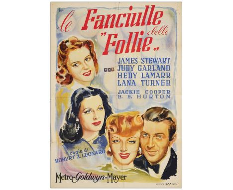 ZIEGFELD GIRLItalian One Sheet (27.75" x 39.25")Very Good Folded; Artwork by Ercole Brini MGM, 1941Ercole Brini was one of th