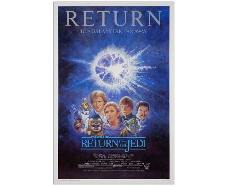 STAR WARS: RETURN OF THE JEDIOne Sheet (27" x 41")Very Fine- Rolled; Artwork by Tom Jung 20th Century Fox, R-1985A poster wit