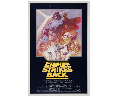 STAR WARS: THE EMPIRE STRIKES BACKOne Sheet (27" x 41")Very Fine- Rolled; Artwork by Tom Jung 20th Century Fox, R-1981This on