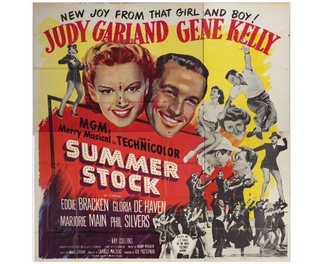 SUMMER STOCKSix Sheet (81" x 81")Fine Folded MGM, 1950Printed in four panels as was the norm. A great candidate for restorati