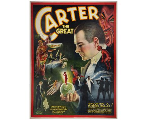 CARTER THE GREATEight Sheet (80" x 104")Very Fine on Linen Otis Litho, c. 1927This fabulous eight sheet is one of three featu