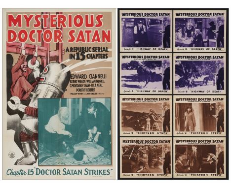 MYSTERIOUS DOCTOR SATANOne Sheet and (2) Lobby Card Sets of 4 (27" x 41" &amp; 11" x 14")Very Fine Republic, 1940The poster d