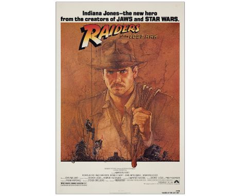 INDIANA JONES AND THE RAIDERS OF THE LOST ARKOne Sheet (27" x 41")Very Fine+ on Linen; Artwork by Richard Amsel Paramount, 19