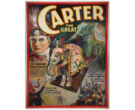 CARTER THE GREATEight Sheet (80" x 104")Very Fine- on Linen Otis Litho, c. 1927This fabulous eight sheet is one of three feat