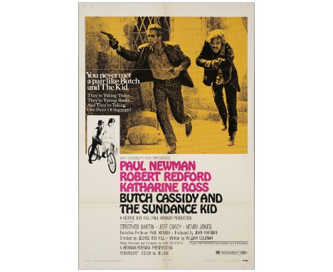 BUTCH CASSIDY AND THE SUNDANCE KIDOne Sheet  (27" x 41" ); Style BFine+ Folded 20th Century Fox, 1969Known by many as the fir