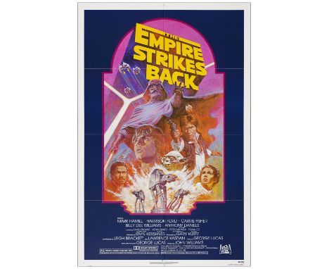 STAR WARS: THE EMPIRE STRIKES BACKOne Sheet (27" x 41")Near Mint Folded; Artwork by Tom Jung 20th Century Fox, R-1982Besides 