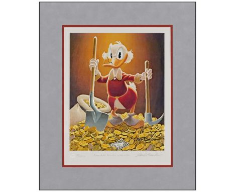 SCROOGE MCDUCKLimited Edition Print (13 1/2"" x 11" Unframed); 14/100 Artist Proof-Pick and Shovel Laborer Notated and Signed