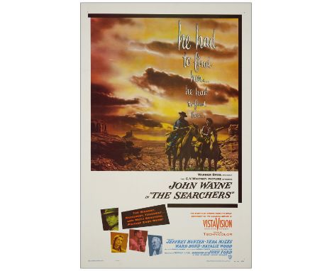 THE SEARCHERSOne Sheet (27" x 41.5")Very Fine+ on Linen Warner Bros., 1956Steeped in beautiful imagery destined to match the 