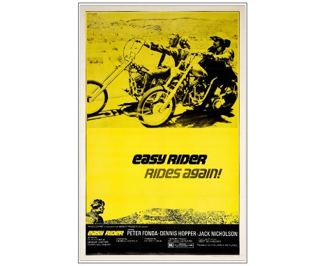 EASY RIDEROne Sheet  (27" x 41")Very Fine- on Linen Columbia, R-1972Rarely is a reissue poster more highly treasured than the