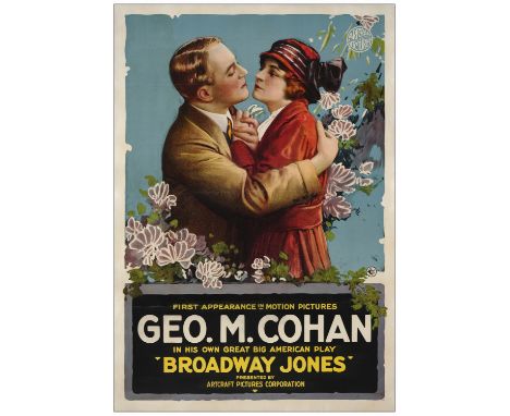BROADWAY JONESOne Sheet (28" x 41")Very Fine on Linen Paramount, 1917George M. Cohan is known primarily as the basis for his 