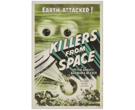 KILLERS FROM SPACEOne Sheet (27" x 41")Fine+ Folded RKO, 1954There is paper loss along the bottom right quadrant edge, and th