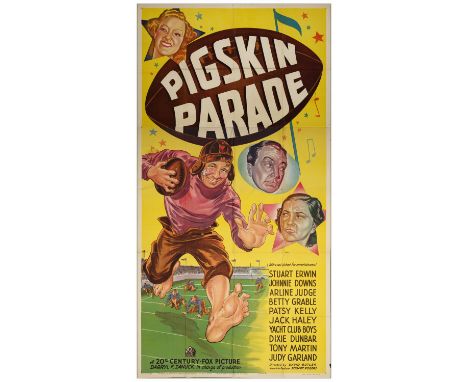 PIGSKIN PARADEThree Sheet  (41" x 81")Fine- Folded 20th Century Fox, 1936On the backside of this poster, there is some harden