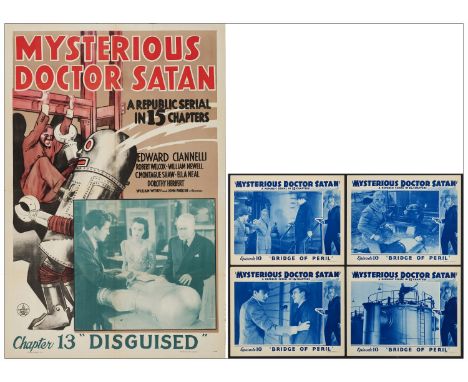 MYSTERIOUS DOCTOR SATANOne Sheet and (1) Lobby Card Set of 4 (27" x 41" &amp; 11" x 14")Very Fine Republic, 1940The poster ha