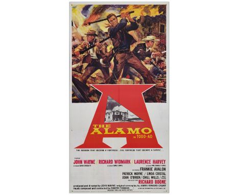 THE ALAMOThree Sheet (41" x 81"); Roadshow FormatFine Folded; Artwork by Reynold Brown United Artists , 1960This huge spectac