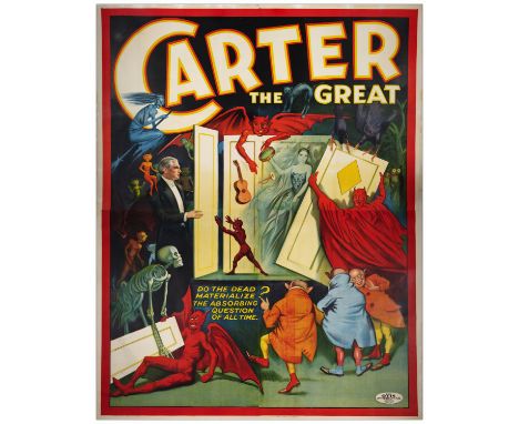 CARTER THE GREATEight Sheet (80" x 104" )Very Fine on Linen Otis Litho, c. 1927This fabulous eight sheet is one of three feat