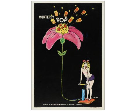 MONTEREY POPOne Sheet (27" x 41" )Fine+ on Linen; Artwork by Tomi Ungerer Leacock-Pennebaker, 1968Tomi Ungerer, one of the mo