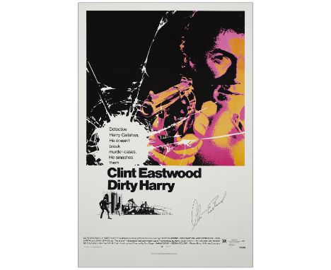 DIRTY HARRYStudio Produced Reprint One Sheet (27" x 41" ); 47/100 Autographed by Clint EastwoodVery Fine- Rolled Warner Bros.