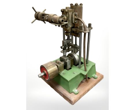 A live steam stationary engine, height 22cm. 
