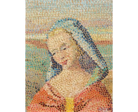 Countess Ginette de Malet Roquefort (French, 1903-1967) 'The Byzantine Madonna'oil on cardinitialled26.5 x 20.5cm***CONDITION