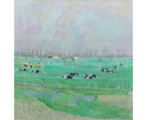 § § Sir Roger de Grey, P.R.A. (English, 1918-1995) 'Damme, Belgium'oil on canvassigned91 x 90cm***CONDITION REPORT***Oil on o