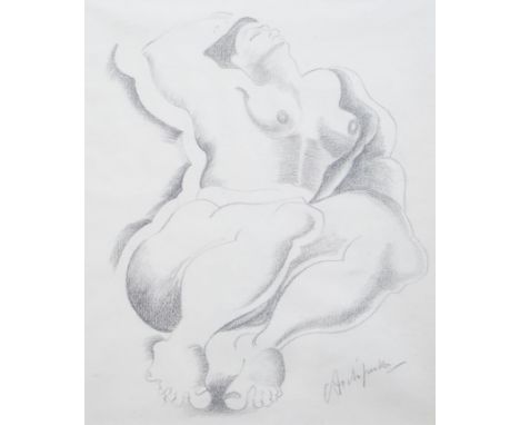 * * Alexander Archipenko (Ukrainian, 1887-1964) Reclining female nudepencil on papersigned39 x 33cm***CONDITION REPORT***Some