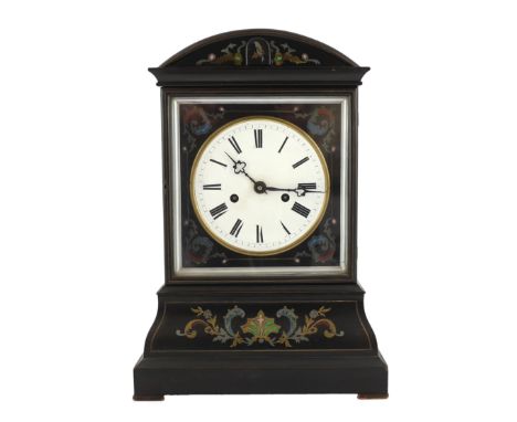 Johann Baptist Beha (1815-1898), a mid 19th century Black Forest ebonised and boulle work cuckoo clock in arched architectura