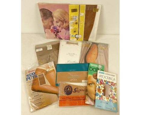 10 assorted vintage pairs of nylon stockings, in original packaging. To include Supreme, Aristoc, Ballito and Gloriana. 