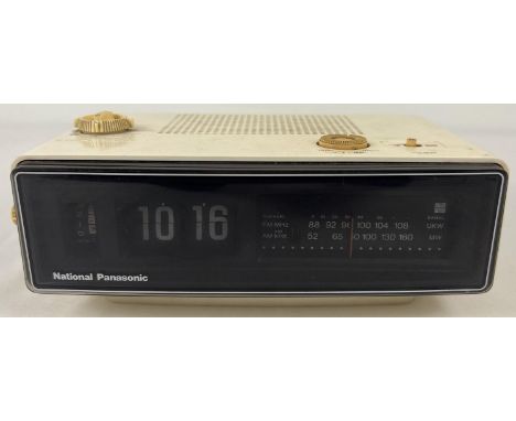 A vintage National Panasonic AM/FM radio alarm clock model no. RC-6030 BE, same as the one featured in the film 'Groundhog Da