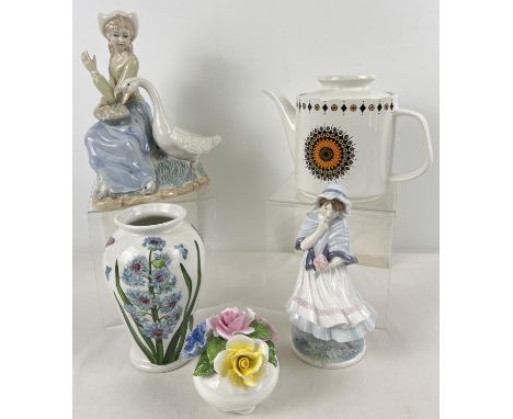 A small collection of assorted ceramics to include Ltd Edtion Royal Worcester figurine 'A Posy for Mother'. Together with a r