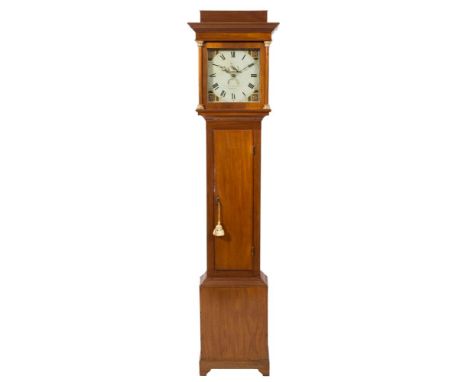 John Bickard, Exeter, a mahogany longcase clock: the thirty-hour duration movement striking the hours on a bell, the eleven-i