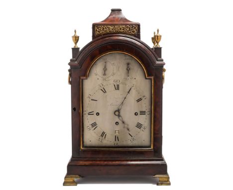 J. Jullion, Brentford, a Georgian quarter-chiming bracket clock: the eight-day duration three-train triple-fusee movement str