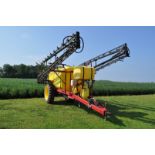90’ Spray King pull type sprayer, 20” spacing, 3 way T-Jet wet boom bodies, 5 electric sections