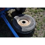 Spare 11R22.5 tire with rim