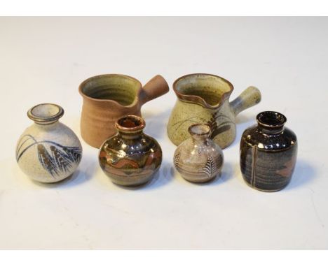 Five pieces of Leach/Lowardown/Muchelney studio pottery   Condition: 