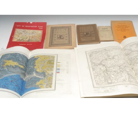 Maps, GB - a collection of late 18th century and later maps, including A New Map of the Country Round Manchester, London: Pub