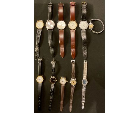 A lady's Rotary watch, stainless steel with integral bracelet strap; other watches, a gentleman's Rotary watch; a lady's Citi