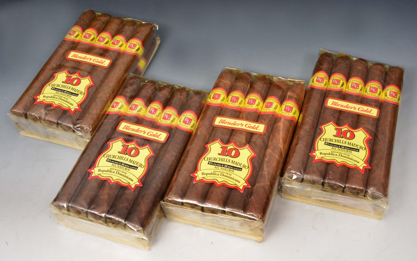 CIGARS 4 X 10 (40) BLENDER'S GOLD CHURCHILLS MADURO