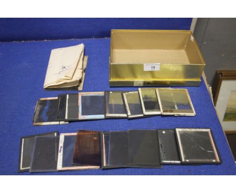 TRAY OF MAGIC LANTERN SLIDES